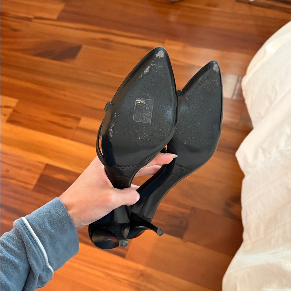 Saint Laurent Carla Kitten Heels Black - Picture 6 of 6